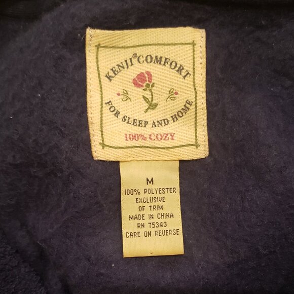 100 % Cozy Kenji Comfort Navy Blue Robe Size Med - Picture 5 of 9